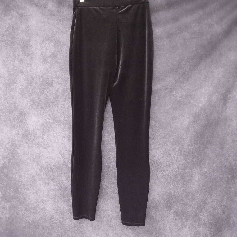 J.Crew Velvet Leggings Womens Sz.M‎ Black Stretch Pants Holiday Formal Corpcore